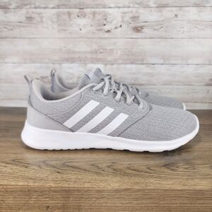 Adidas Womens QT Racer 2.0 Athletic Sneakers Gray Lace Up Low Top Size 10
